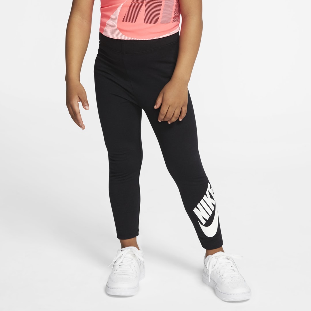 Shop Nike Sportswear Leg-a-see Toddler Leggings In Black