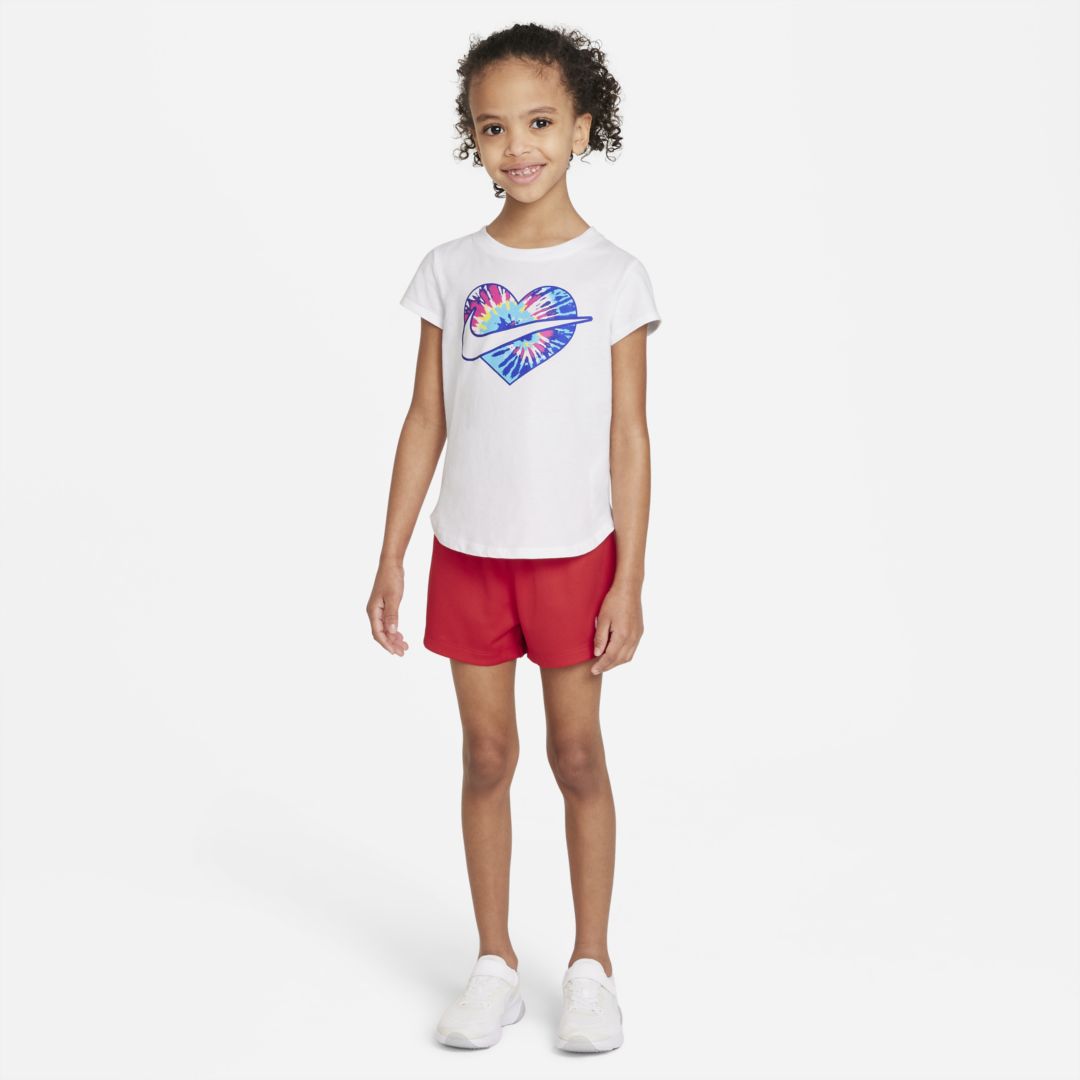 Nike Little Kids' Tie-dye T-shirt And Shorts Set In University Red