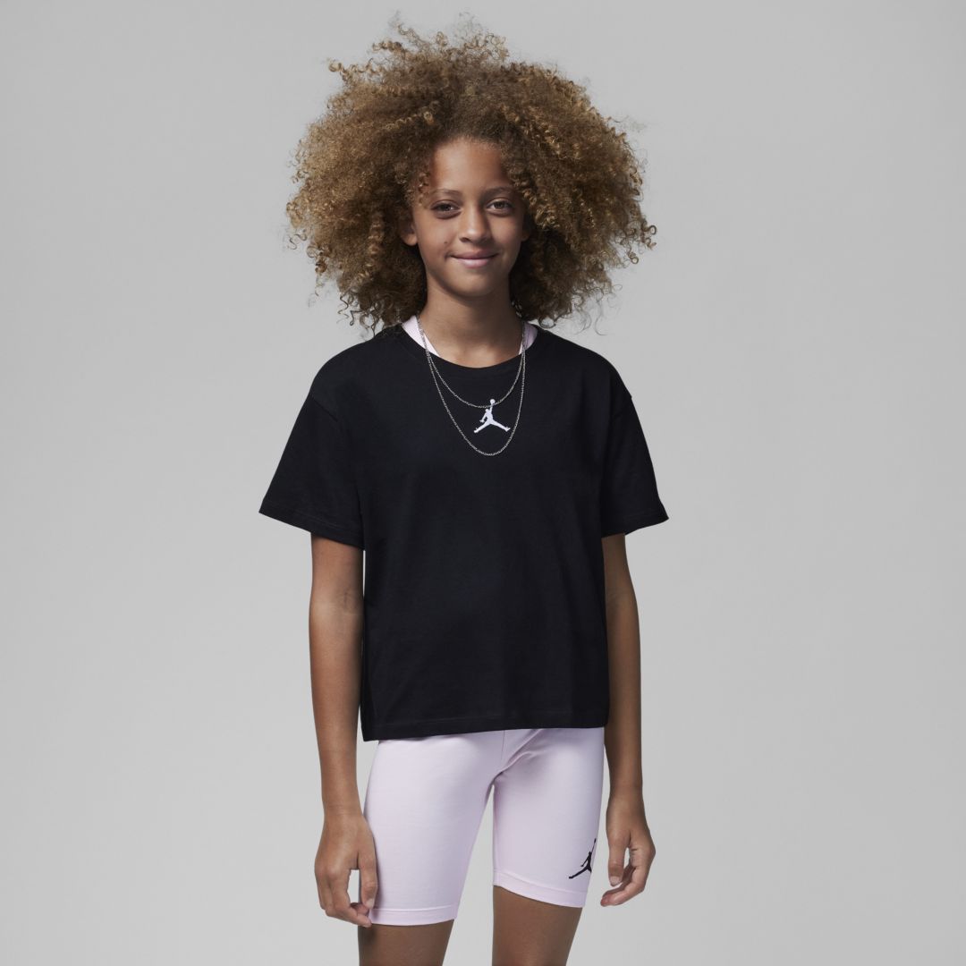 Jordan Essentials Big Kids' T-shirt In Black