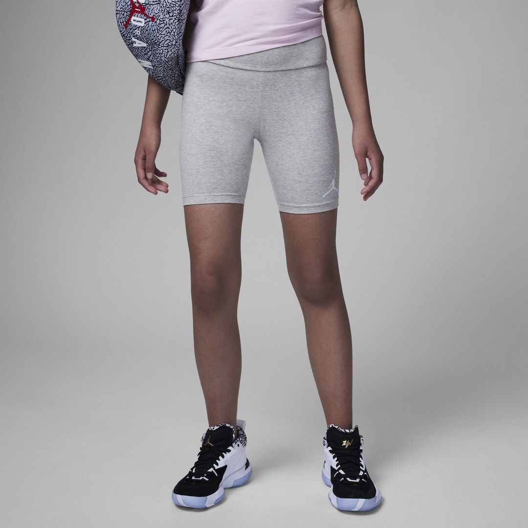 Jordan Big Kids' (girls') Bike Shorts In Grey
