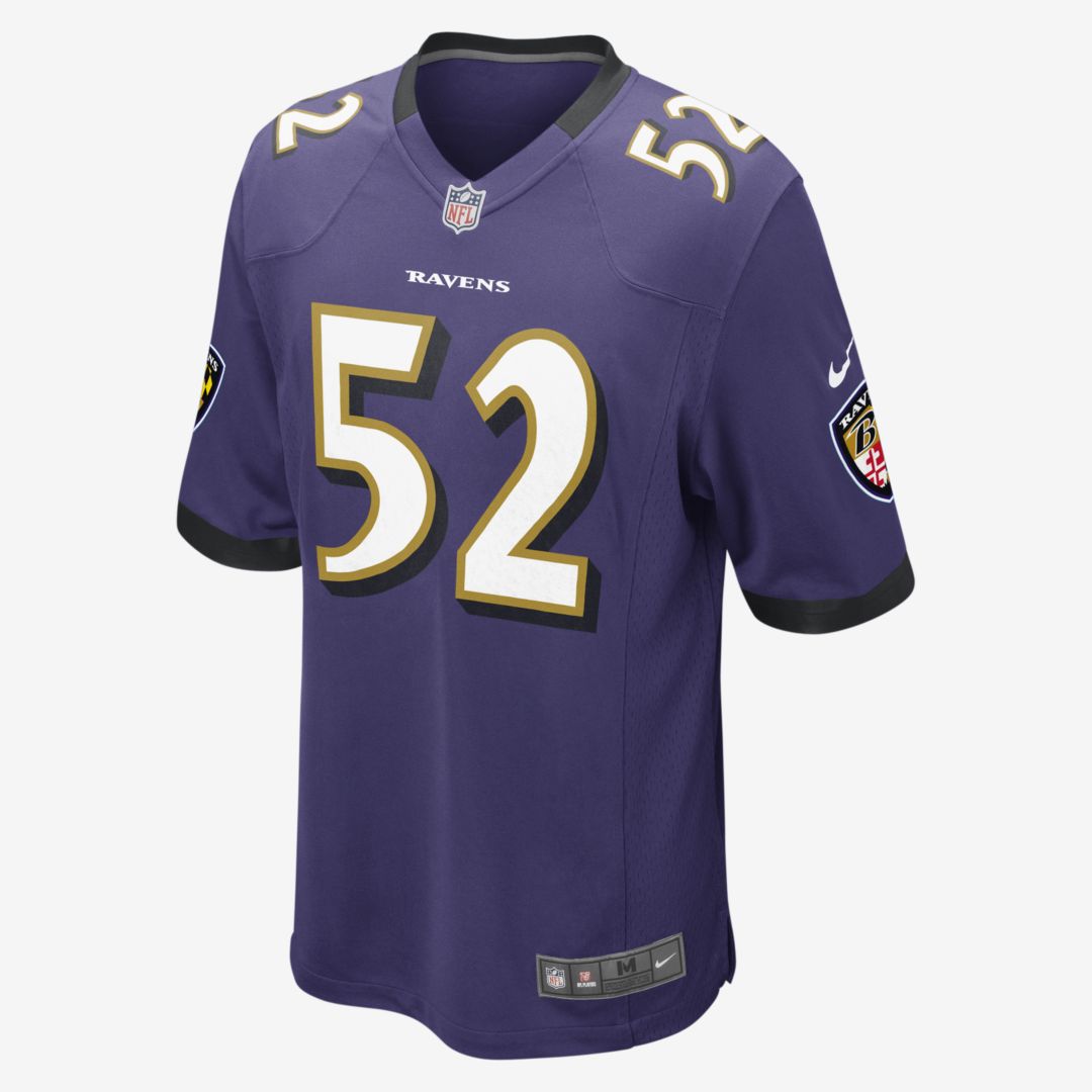 Nike Men's Nfl Baltimore Ravens Game Jersey (ray Lewis) Football Jersey In New Orchid,black