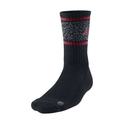 Nike Jordan Elephant Crew Socks Large/1 Pair - Black, M