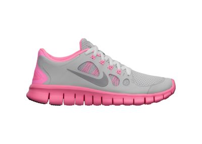 Nike Free 5.0 3.5y-7y Girls' Running Shoes - Pure Platinum, 3.5Y