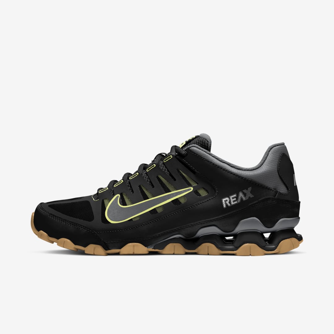 Nike Reax 8 Tr Men's Training Shoes In Black,limelight,gum Light Brown,iron Grey