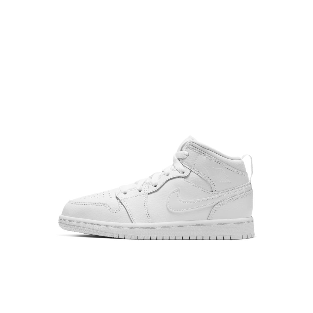 Jordan 1 Mid Little Kids' Shoe In White
