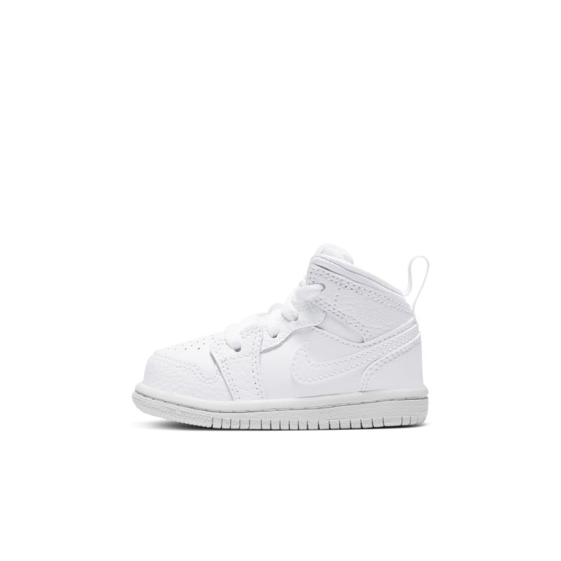 Jordan 1 Mid Schuh für Babys und Kleinkinder - Weiß