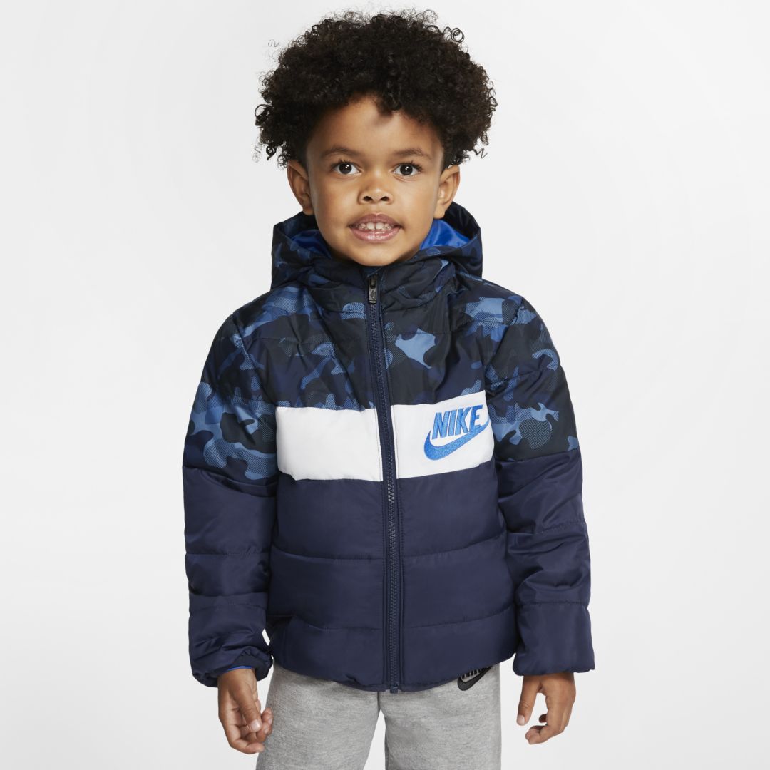 Nike Babies' Sportswear Toddler Full-zip Puffer Jacket In Midnight Navy