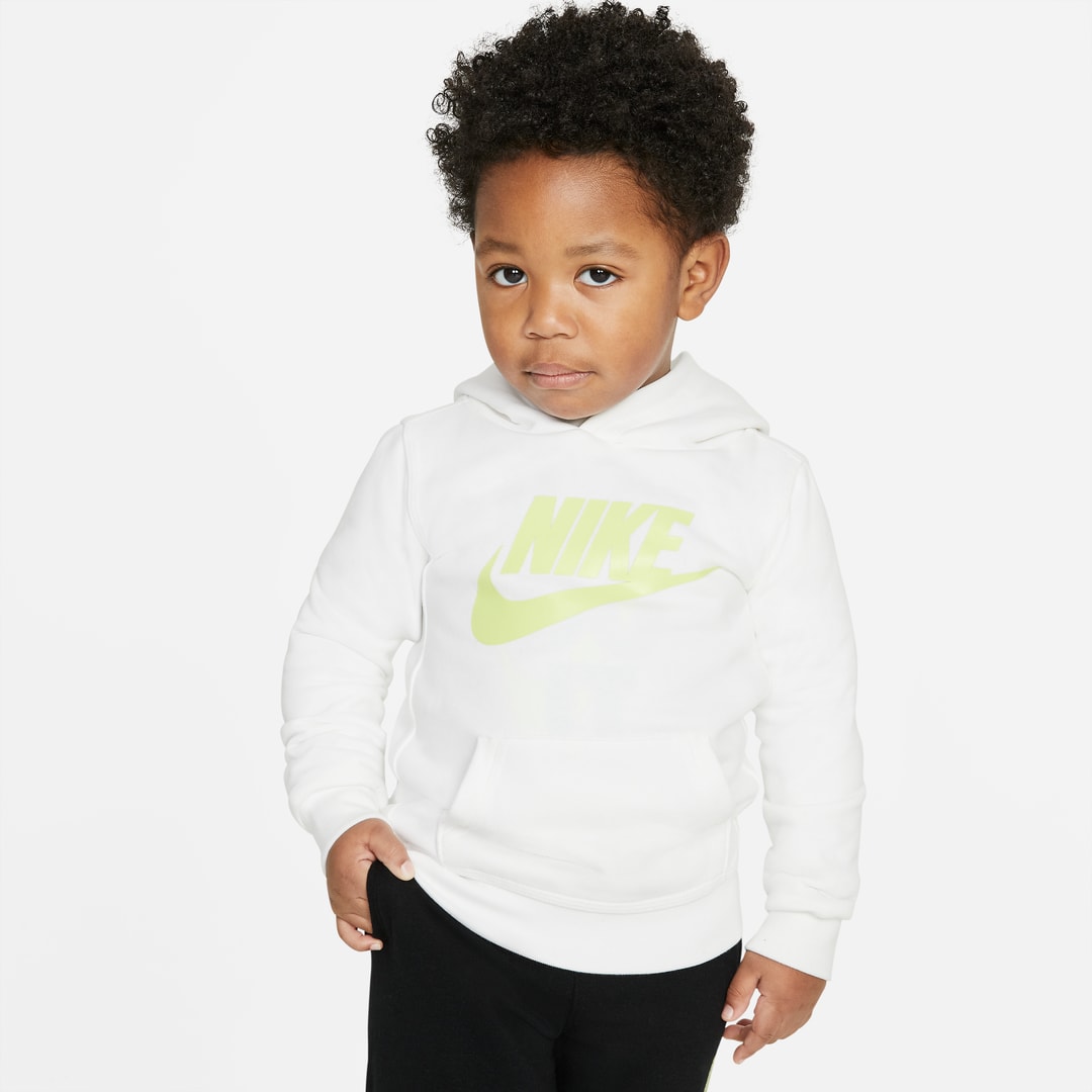 Nike Babies' Sportswear Club Fleece Toddler Pullover Hoodie In White