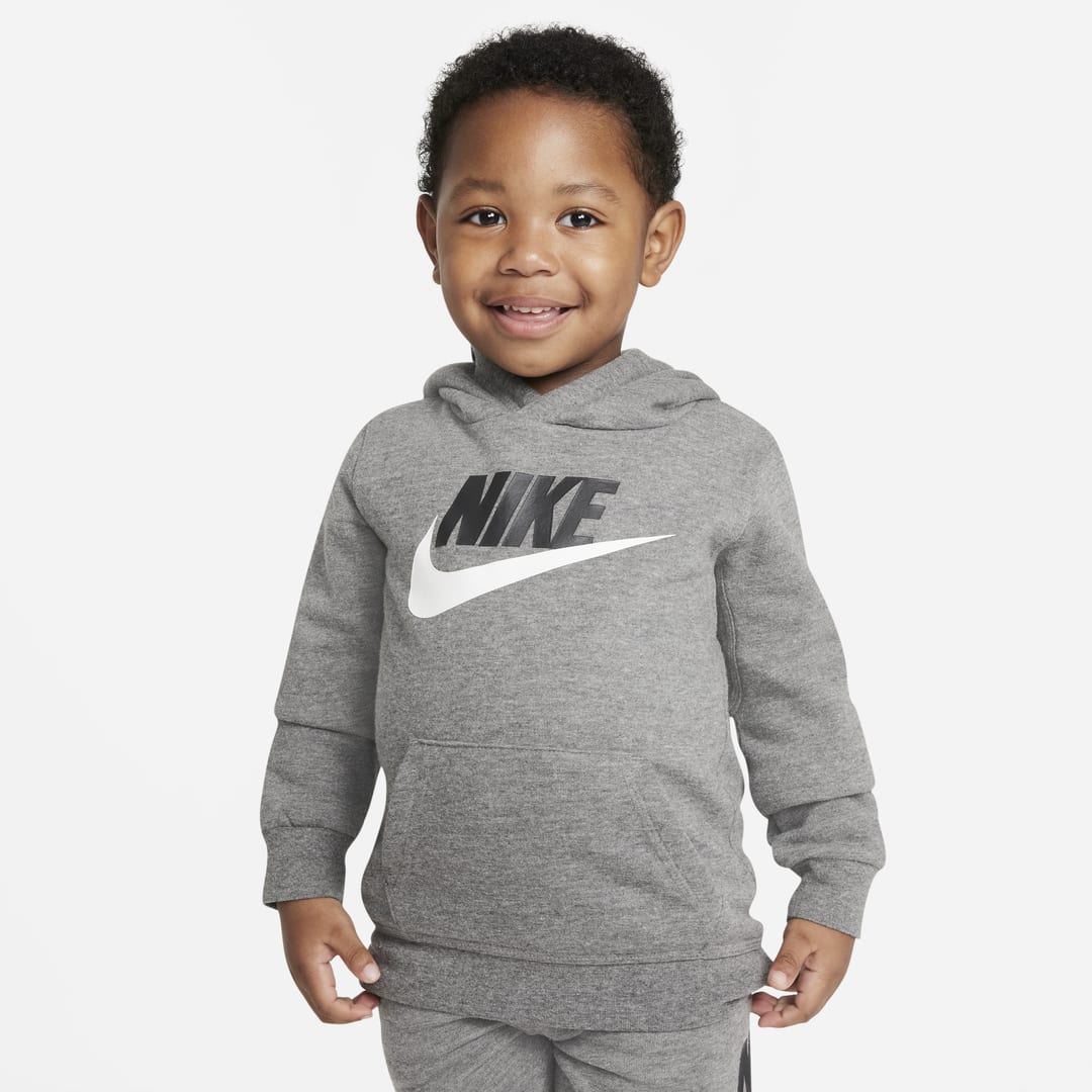 Nike Babies' Sportswear Club Fleece Toddler Pullover Hoodie In Carbon Heather