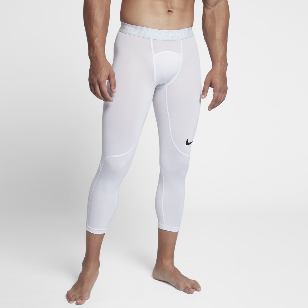 Nike Pro Men's 3/4 Training Tights In White