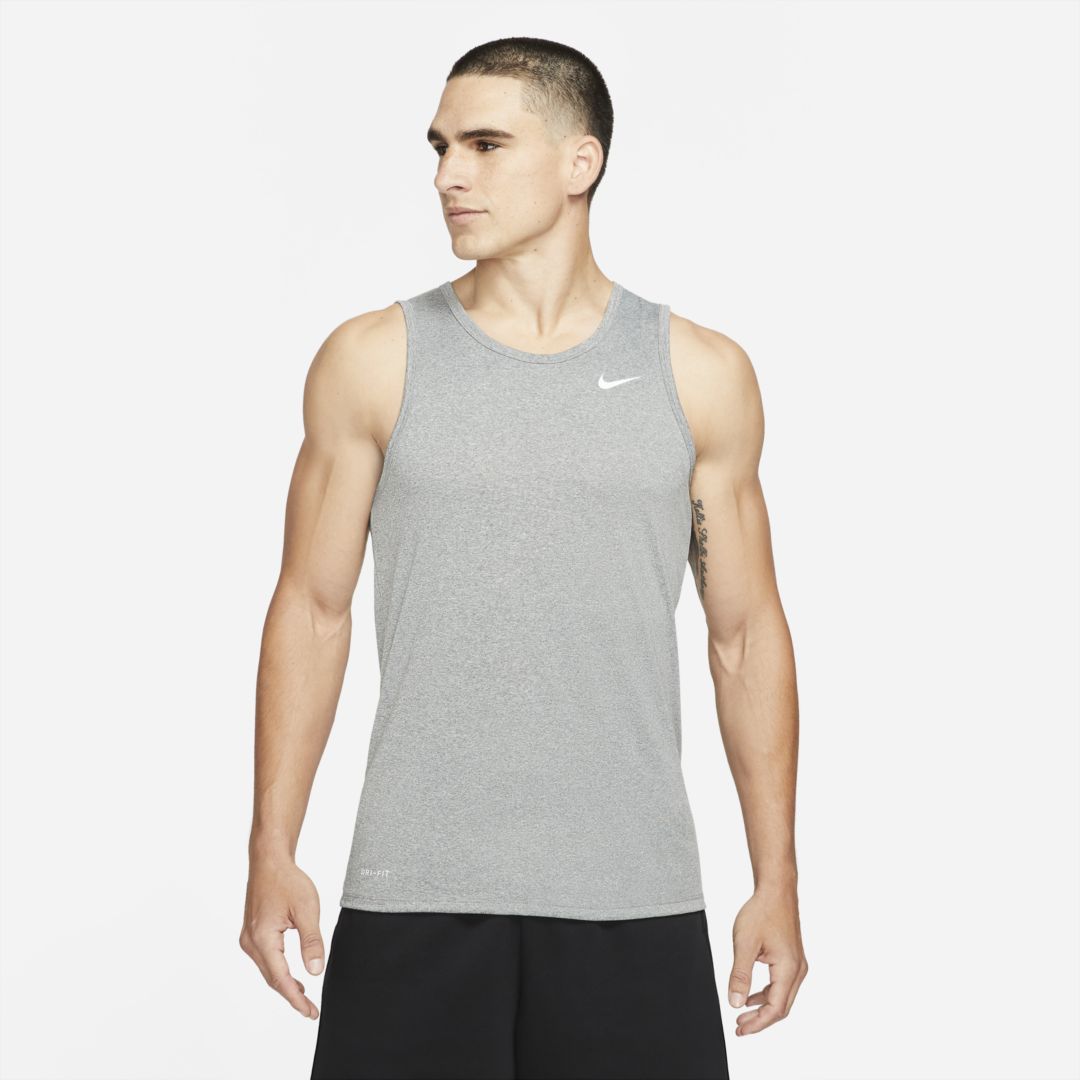 Nike Legend Men's Training Tank In Carbon Heather,white