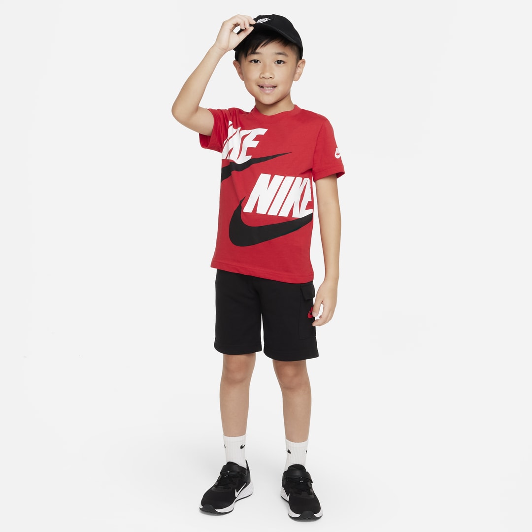 Nike Sportswear Little Kids' Cargo Shorts Set In Black