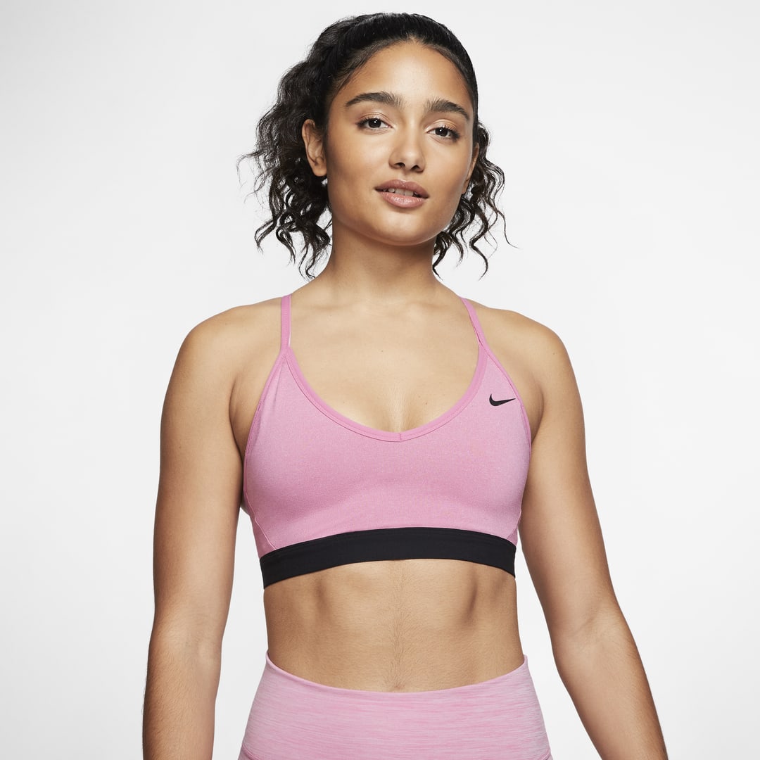 Nike Indy Sports Bra In Pink Glow/ Pink Glow/ Black