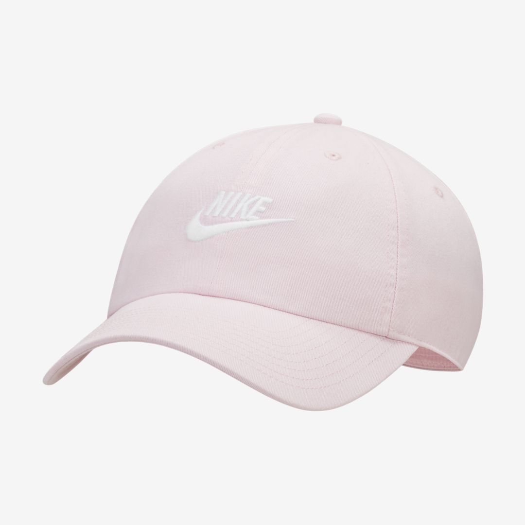 Nike Sportswear Heritage86 Futura Washed Hat In Pink Foam,white