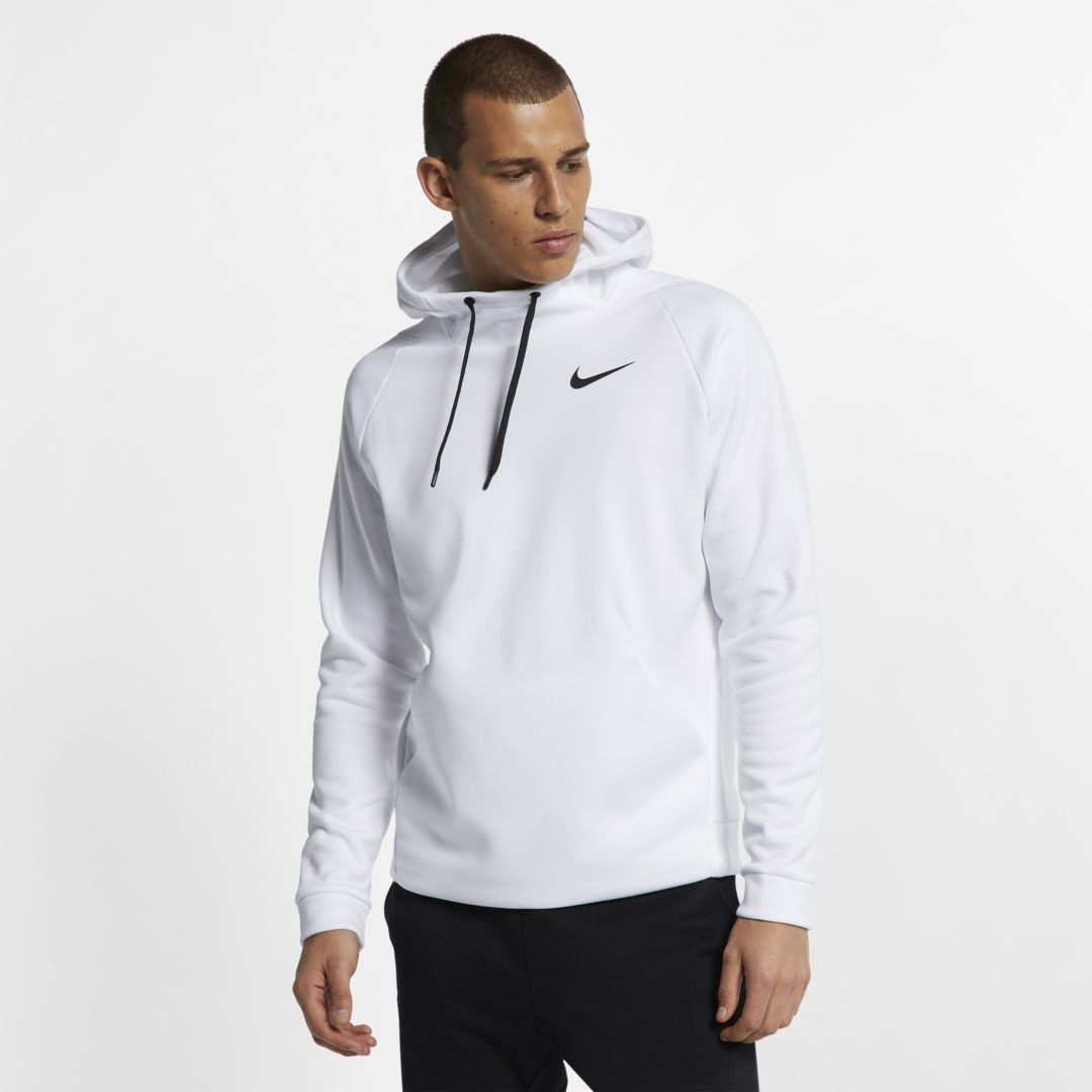 Nike Therma Men's Pullover Training Hoodie In White