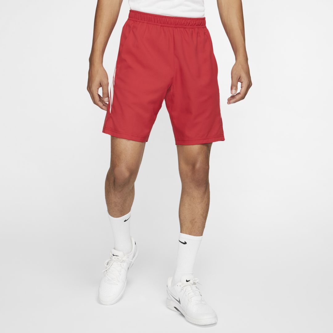 Nike Court Dri-fit Men's 9" Tennis Shorts In Gym Red,white,gym Red,white