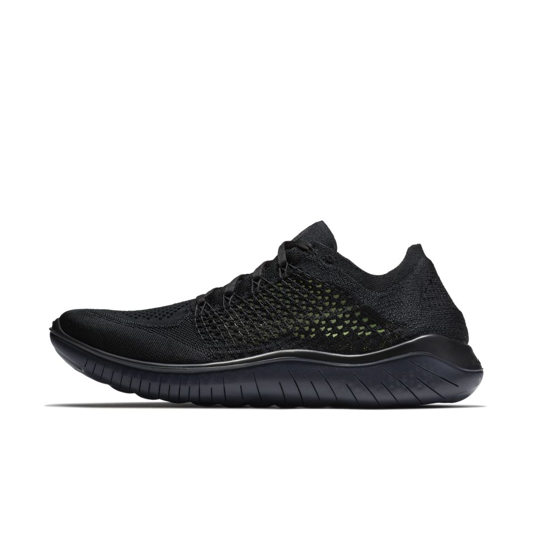 Nike Free Rn Flyknit 2018 Men's Running Shoe In Black