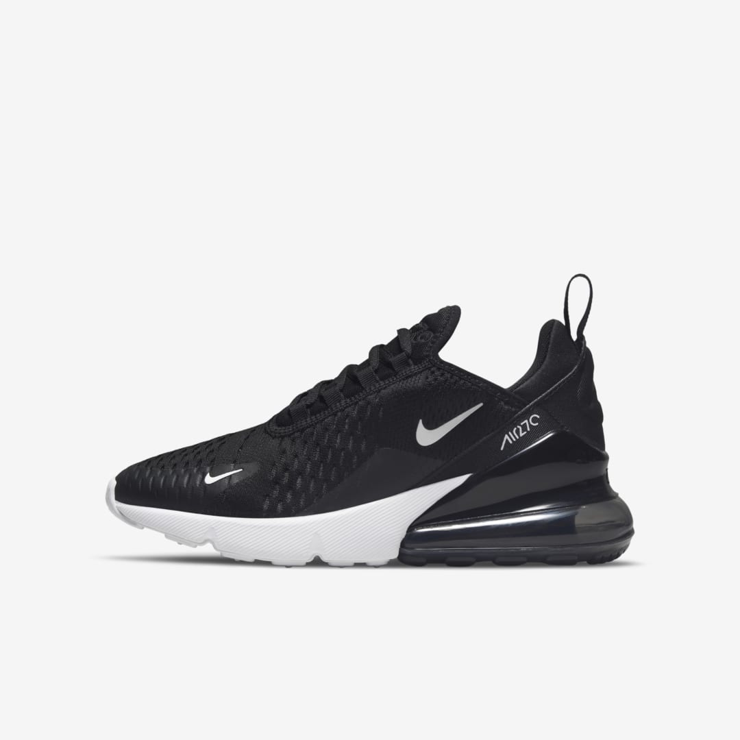 Shop Nike Air Max 270 Big Kids' Shoes In Black,anthracite,white