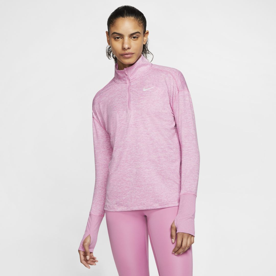 Nike Element Women's Half-zip Running Top In Pink