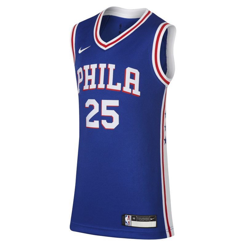 Icon Edition Swingman Jersey (Philadelphia 76ers) Nike NBA-Trikot für ältere Kinder - Blau