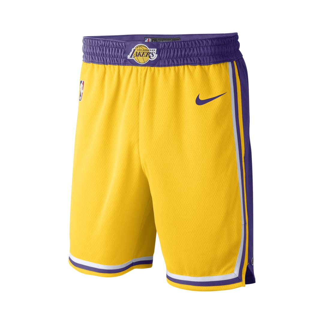 Shop Nike Los Angeles Lakers Icon Edition  Men's Nba Swingman Shorts In Yellow