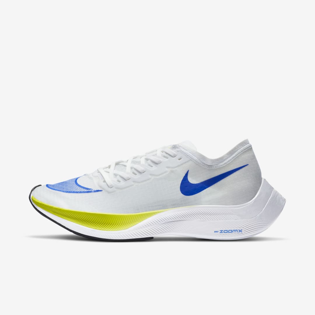 Nike Zoomx Vaporfly Next% Running Shoe In White,cyber,black,racer Blue