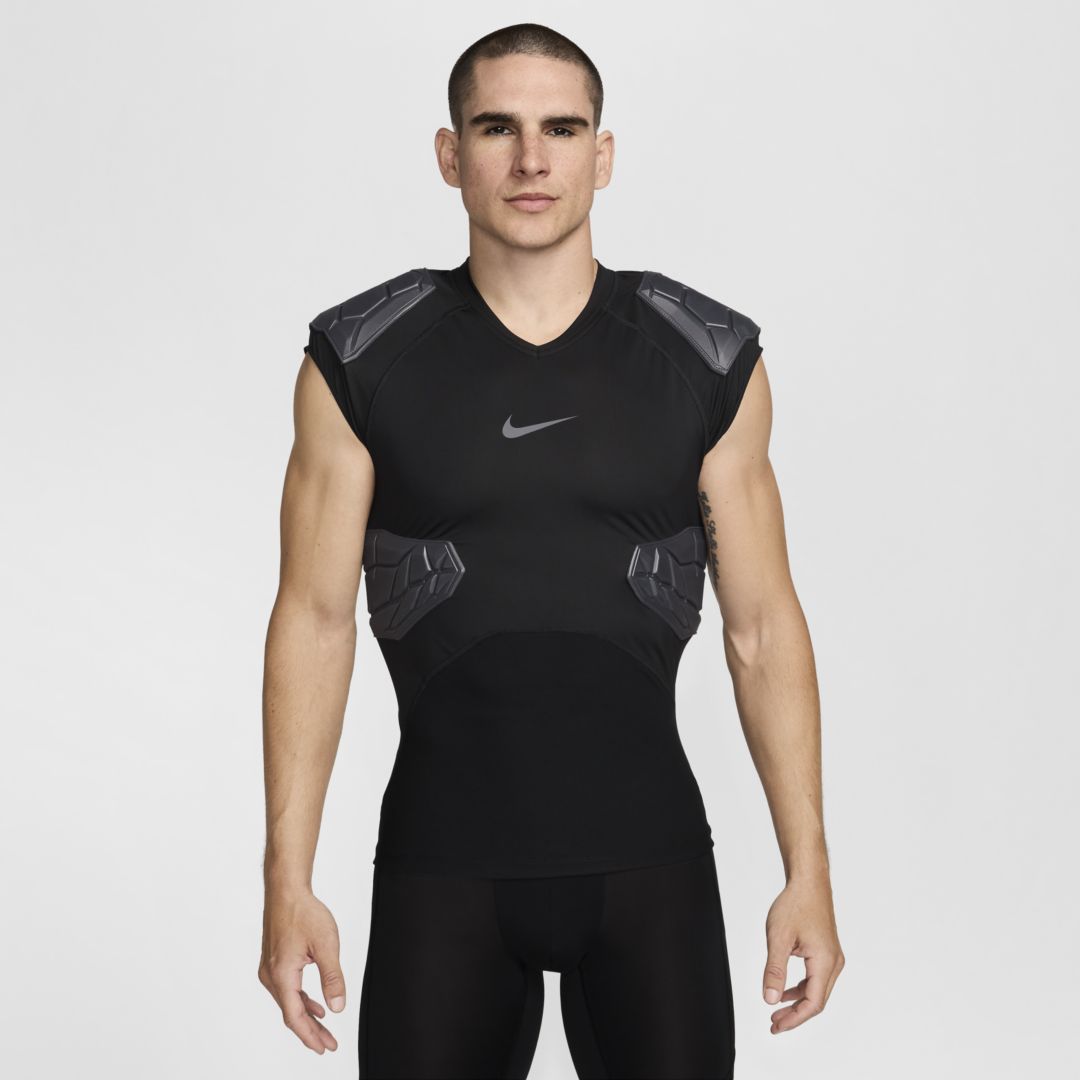 Shop Nike Men's  Pro Hyperstrong 4-pad Top In Black