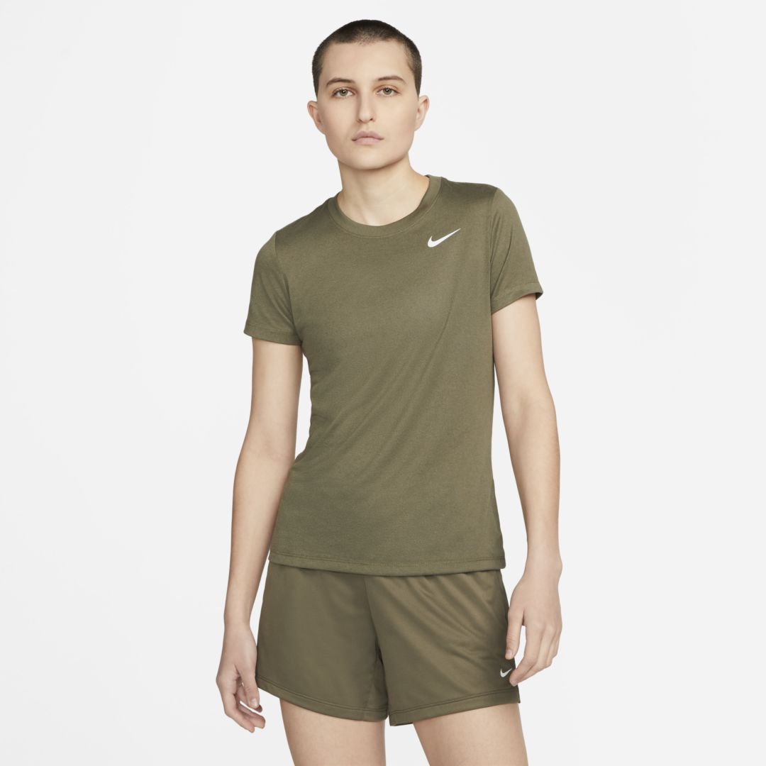 Nike Legend Women's Training T-shirt In Medium Olive,white