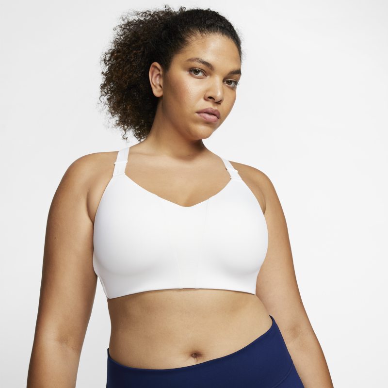 Nike Rival Damen-Sport-BH mit starkem Halt - Weiß