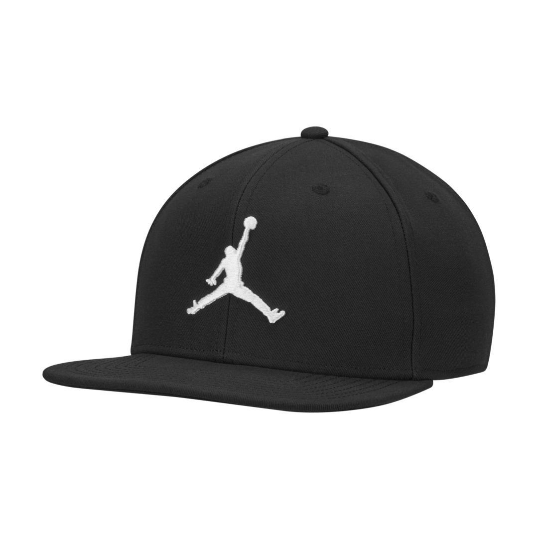 Jordan Pro Jumpman Snapback Hat In Black,black,black,white