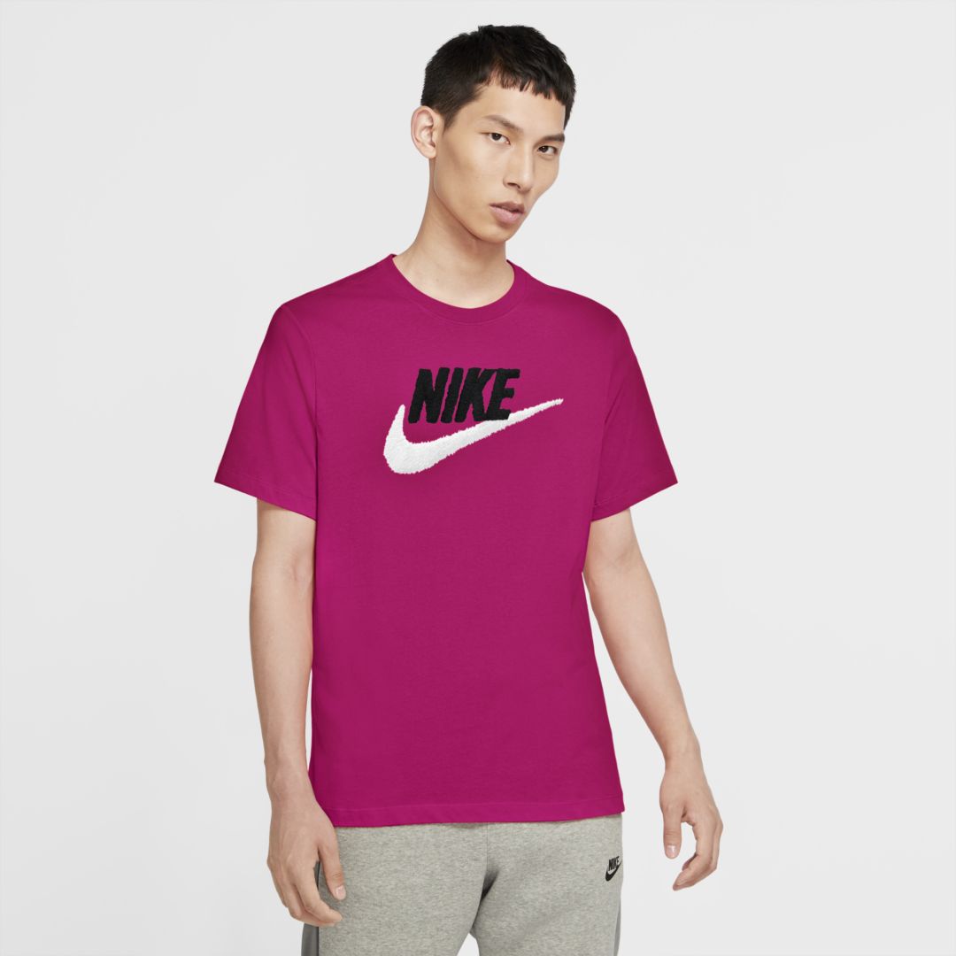 Nike Sportswear Men's T-shirt In Fireberry,black,white
