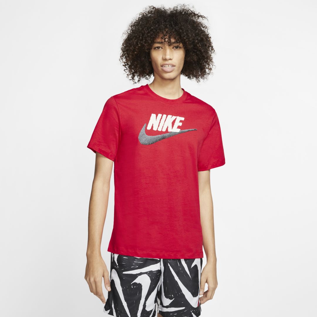 Nike Sportswear Men's T-shirt In University Red,sail,black