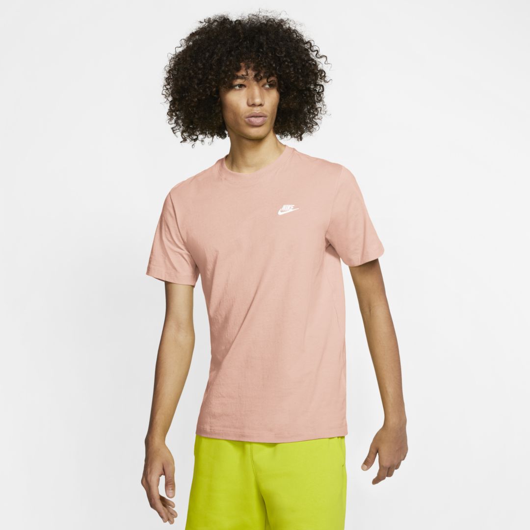 Nike Sportswear Club Men's T-shirt In Arctic Orange,white