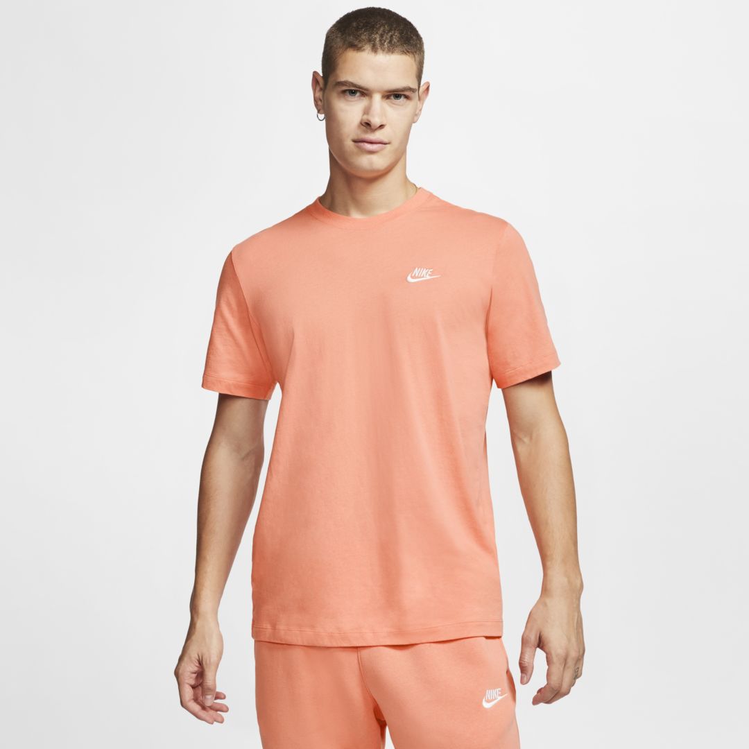Nike Sportswear Club Men's T-shirt In Orange