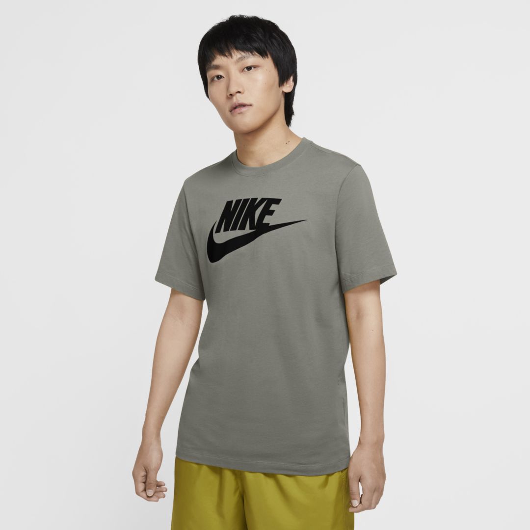 Nike Sportswear Men's T-shirt In Light Army,black