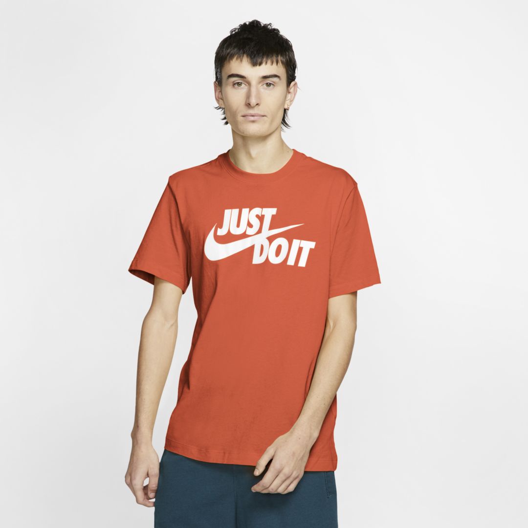 Nike Sportswear Jdi Men's T-shirt In Turf Orange,white
