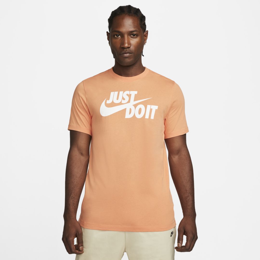 Nike Sportswear Jdi Men's T-shirt In Orange Trance,white