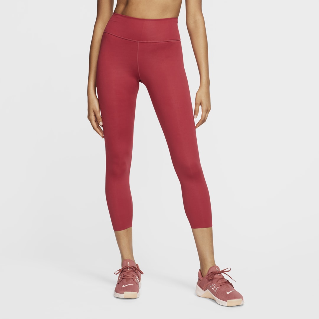 NIKE ONE LUXE WOMEN'S MID-RISE CROPPED TIGHTS (WORN BRICK) - CLEARANCE SALE