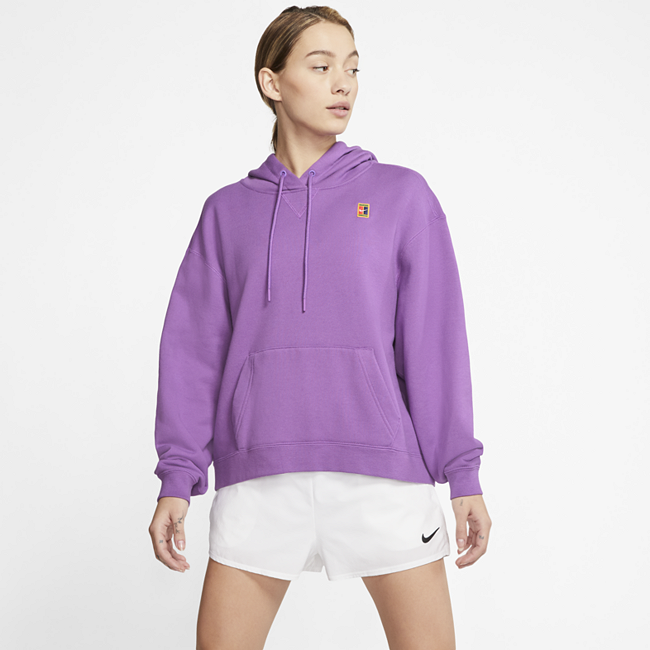 фото Женская теннисная худи nikecourt - пурпурный