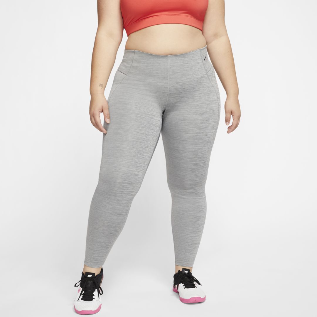 Nike Sculpt Women's Training Tights (plus Size) (iron Grey) - Clearance Sale In Iron Grey,heather,black