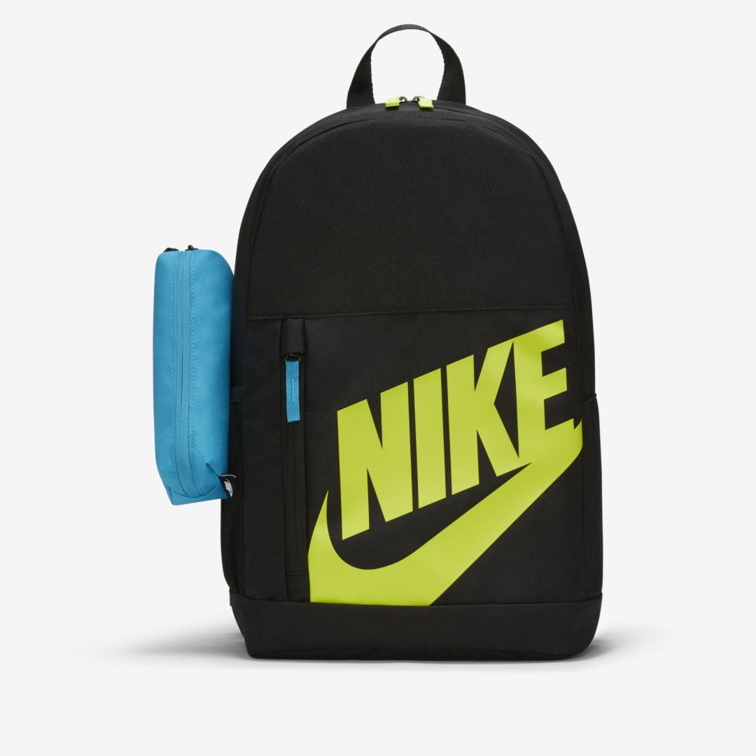 Nike Elemental Kids' Backpack In Black,laser Blue,volt