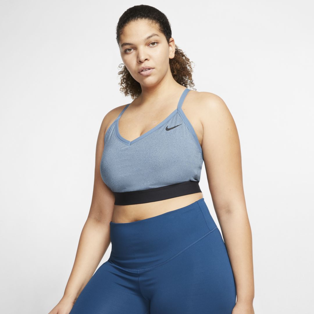 Nike Indy Women's Light-support Sports Bra (plus Size) In Blue