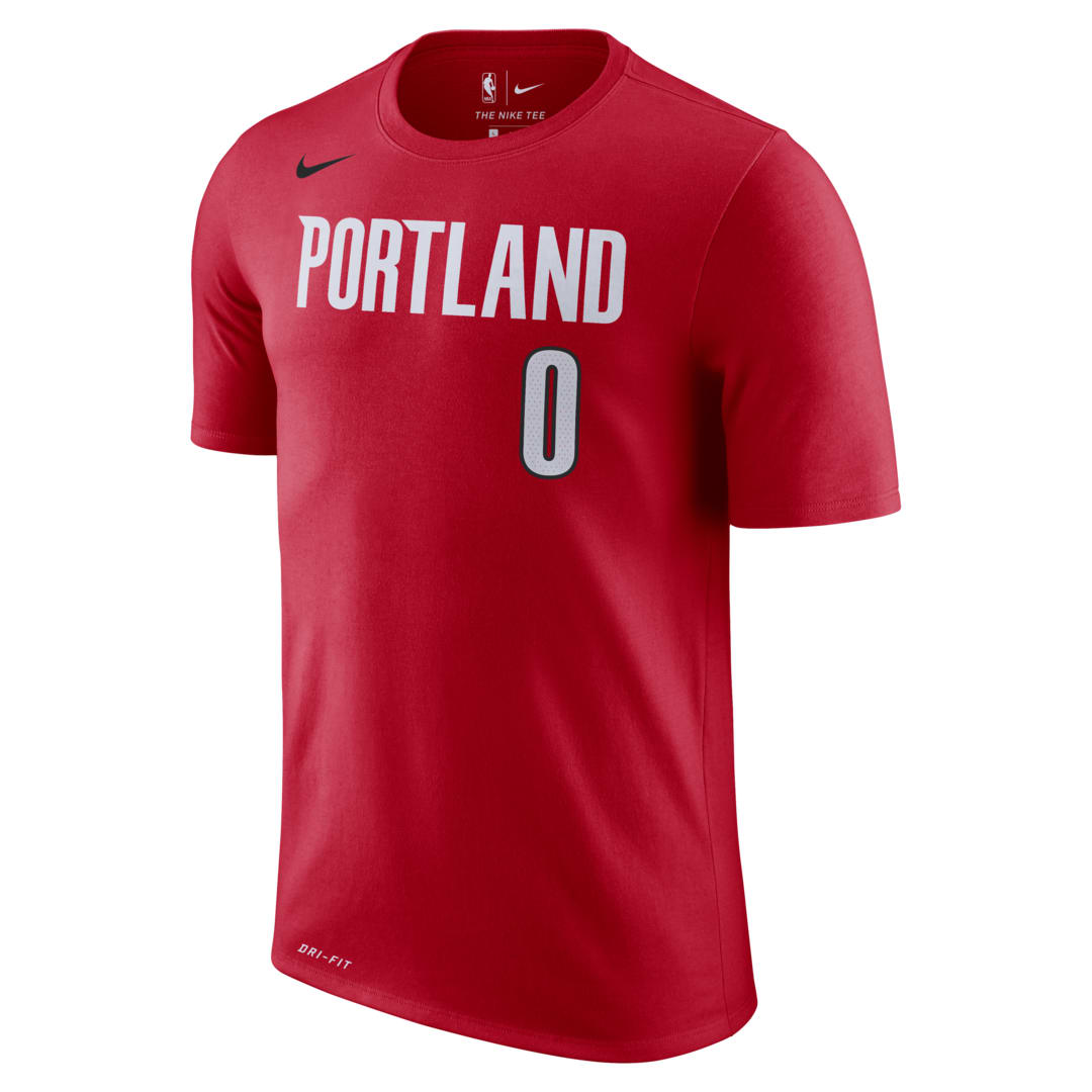 Nike Portland Trail Blazers Men's  Dri-fit Nba T-shirt In University Red,university Red