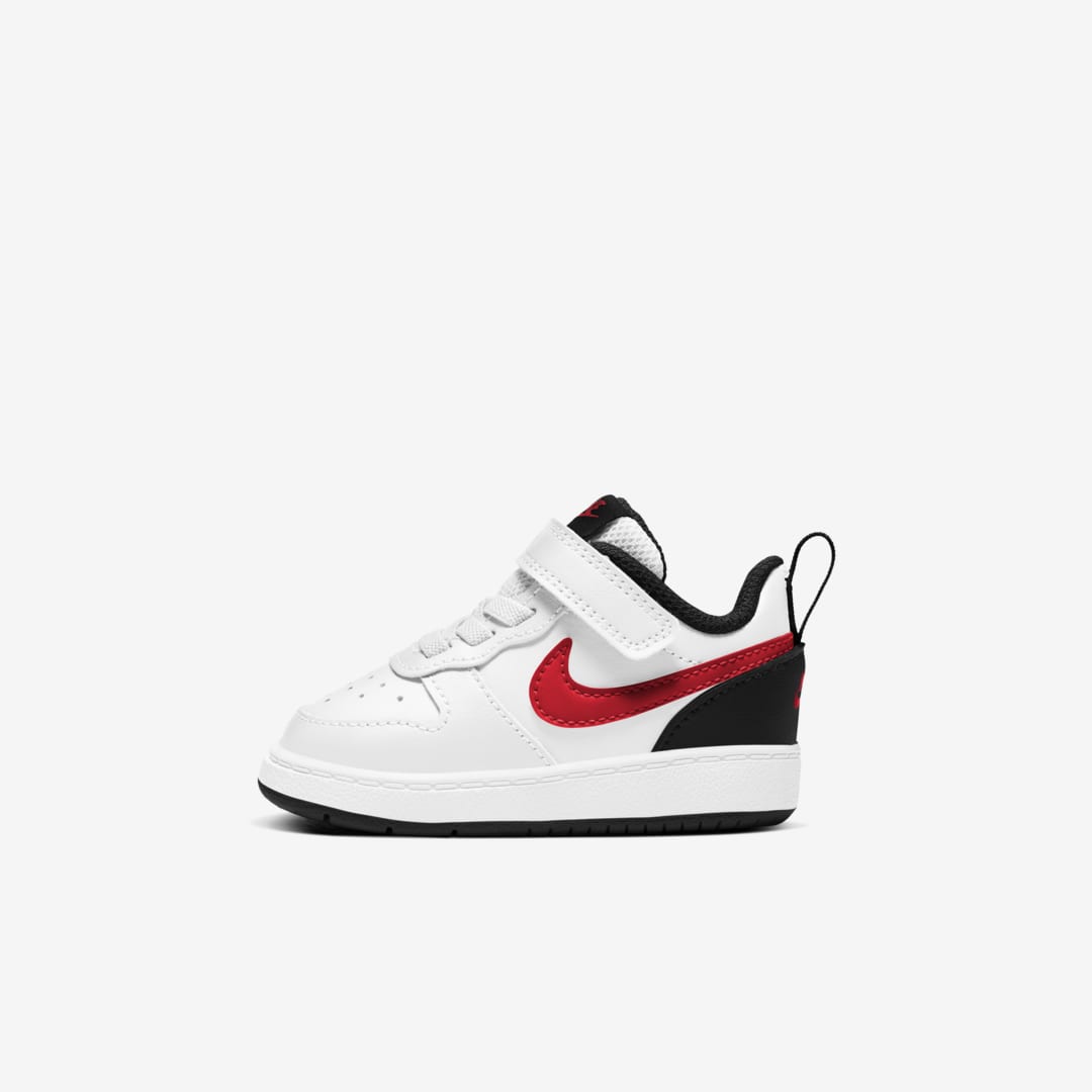 Nike Court Borough Low 2 Baby/toddler Shoes In White,black,university Red