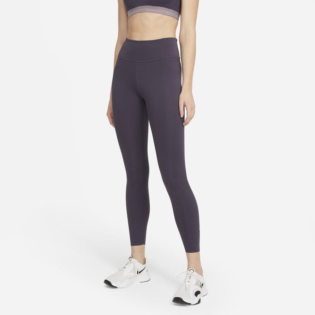 Nike One Luxe Women's Mid-rise 7/8 Leggings In Dark Raisin,clear