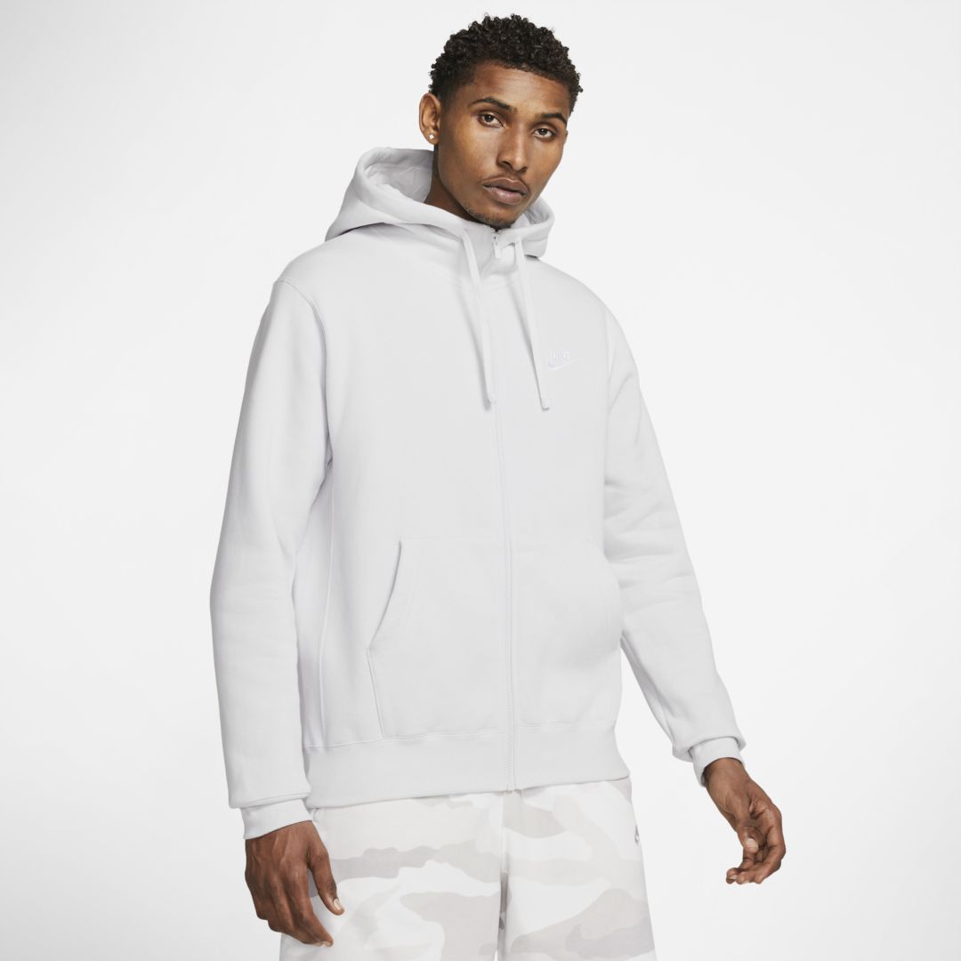 Nike Sportswear Club Fleece Men's Full-zip Hoodie In Grey