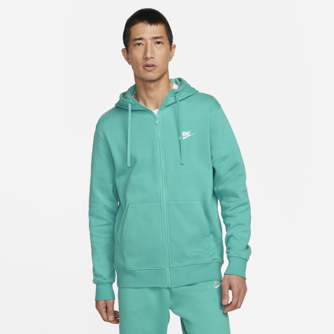 Nike Sportswear Club Fleece Men's Full-zip Hoodie In Green