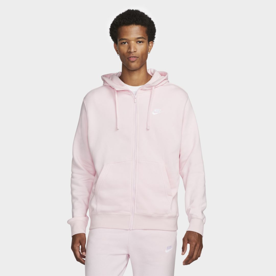 Nike Sportswear Club Fleece Men's Full-zip Hoodie In Pink