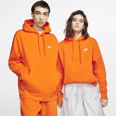 nike sportswear club fleece orange 