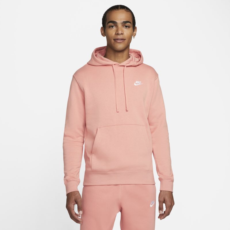 Image of Felpa pullover con cappuccio Nike Sportswear Club Fleece - Arancione